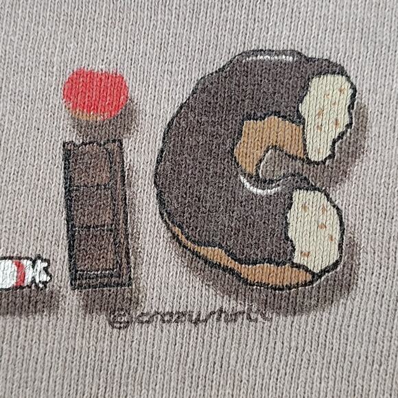 Vintage Crazyshirts Chocolate Sweatshirt Womens Large 25x23 Grayish Brown - Picture 4 of 16